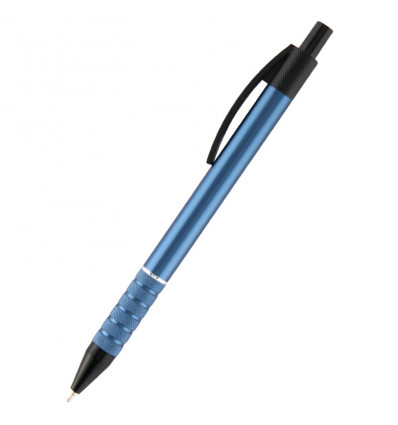 Ручка масляная автоматическая Axent Prestige AB1086-14-02, синяя, 0.7 мм, корпус синий металлик