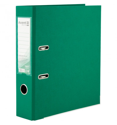Папка-регистратор Axent Delta D1712-04C, двусторонняя, A4, 75 мм, собранная, зеленая
