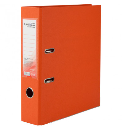 Папка-регистратор Axent Delta D1712-09P, двусторонняя, A4, 75 мм, разобранная, оранжевая