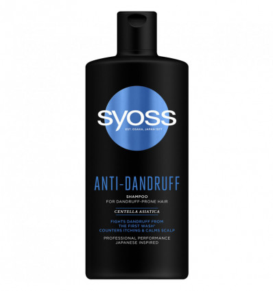 Шампунь SYOSS Anti-Dandruff з Центеллою Азіатською для волосся, схильного до лупи 440 мл