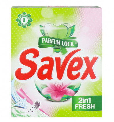 Порошок стиральный Savex Parfum Lock 2в1 синтетический для белой и цветной ткани 400г