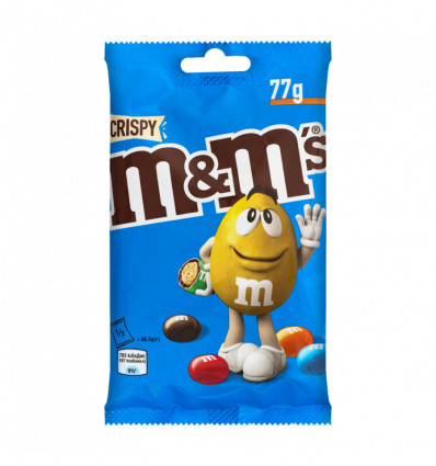 Драже M&Ms з рисовими кульками в молочному шоколаді в різнокольоровій глазурі 77г
