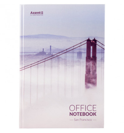Книга записна Axent City San Francisco 8423-23-A, A4, 210x295 мм, 192 аркуша, клітинка, тверда обкла