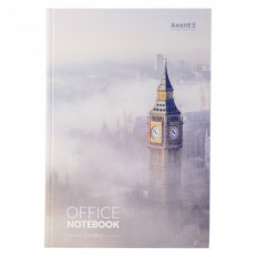 Книга записна Axent City London 8423-23-A, A4, 210x295 мм, 192 аркуша, клітинка, тверда обкладинка (