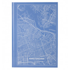 Книга записна Axent Maps Amsterdam 8422-507-A, A4, 210x295 мм, 96 аркушів, клітинка, тверда обкладин