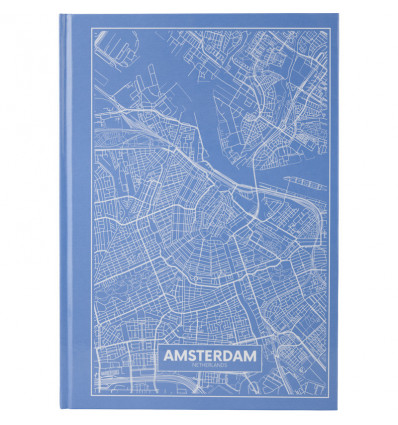 Книга записна Axent Maps Amsterdam 8422-507-A, A4, 210x295 мм, 96 аркушів, клітинка, тверда обкладин