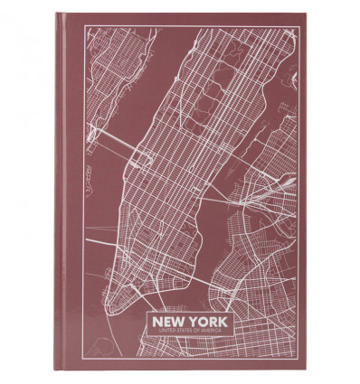 Книга записна Axent Maps New York 8422-543-A, A4, 210x295 мм, 96 аркушів, клітинка, тверда обкладинк