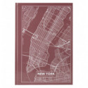 Книга записна Axent Maps New York 8422-543-A, A4, 210x295 мм, 96 аркушів, клітинка, тверда обкладинк