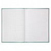 Книга записная Axent Numbers 8421-204-A, A4, 210x295 мм, 80 листов, клетка, твердая обложка, зеленая