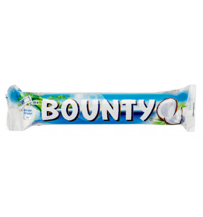Конфета Bounty с мякотью кокоса в молочном шоколаде 28,5г*2шт 57г