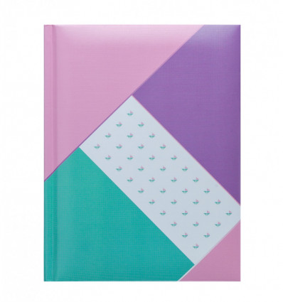 Записная книжка FUSION, А5, 80 л., клетка, твердая обложка, гл. ламинация с поролоном, фиолетовая