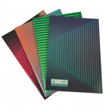 Тетрадь канцелярская, JOBMAX, А4, 48 л., клетка, офсет, карт. обл., ассорти ( BM.2426 )