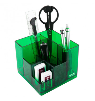 Набор настольный Axent Cube 2106-09-A, 9 предметов, в картонной коробке, салатовый