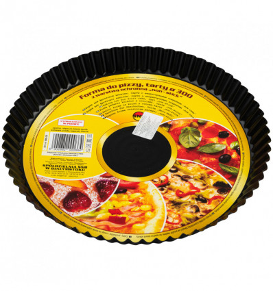 Форма SNB для пиццы, тарта с непригораемым покрытием нон-стик черная 30см