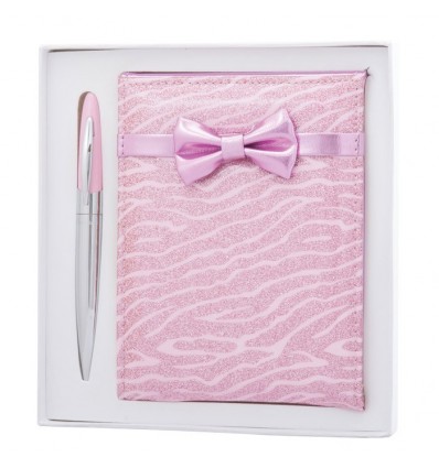 Набор подарочный Flake: ручка шариковая + зеркало, розовый LS.122032-10