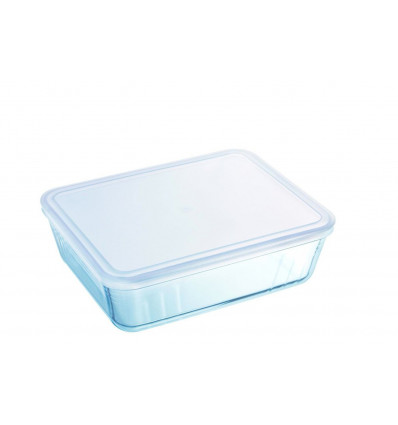 Форма для запікання Pyrex C&S Classic скляна прямокутна з пластиковою кришкою 2,6л