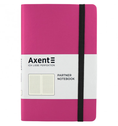 Книга записная Axent Partner Soft 8206-10-A, A5-, 125x195 мм, 96 листов, клетка, гибкая обложка, роз