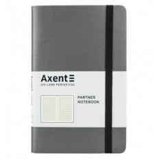 Книга записная Axent Partner Soft 8206-15-A, A5-, 125x195 мм, 96 листов, клетка, гибкая обложка, сер