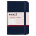 Книга записная Axent Partner 8301-02-A, A6-, 95x140 мм, 96 листов, клетка, твердая обложка, синяя