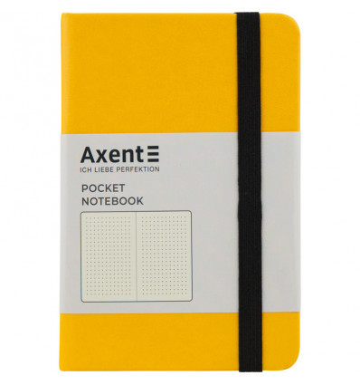 Книга записна Axent Partner 8309-08-A, A6-, 95x140 мм, 96 аркушів, крапка, тверда обкладинка, жовта