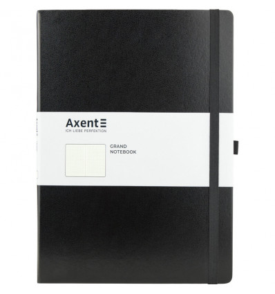 Книга записна Axent Partner Grand 8303-01-A, A4, 210x295 мм, 100 аркушів, крапка, тверда обкладинка,