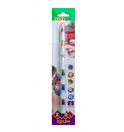 Олівці для гриму обличчя та тіла , 6 кольорів стандарт, KIDS Line