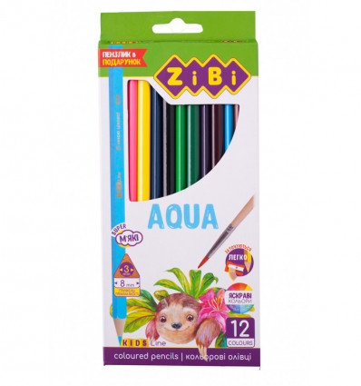 Карандаши цветные акварельные AQUA, 12 шт., KIDS LINE ZB.2475