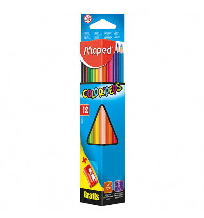 Олівці кольорові COLOR PEPS Classic, 12 кольорів + чинка ( MP.183213 )