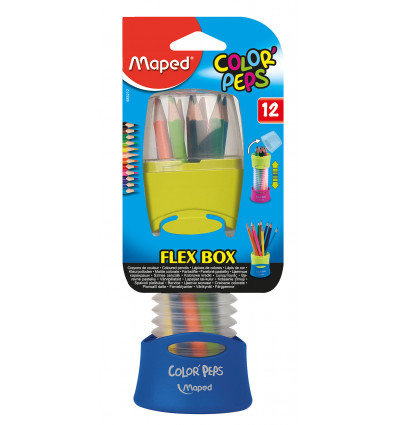 Олівці кольорові COLOR PEPS Flex Box, 12 кольорів, розсувний пенал ( MP.683212 )