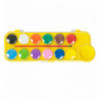 Акварельные краски на палитре, 12 цветов, с кисточкой, желтый, KIDS Line