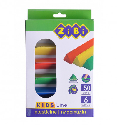 Пластилін 6 кольорів, 150 г, KIDS Line ZB.6225