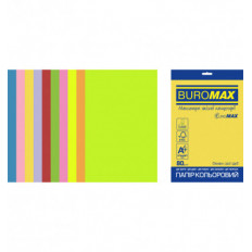 Кольоровий папір BUROMAX NEON+INTENSIVE асорті А4 80г/м² 20арк (BM.2721820E-99)
