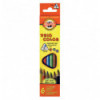 Олівці кольорові KOH-I-NOOR TRIOCOLOR, 6 кольорів, картонна упаковка, тригранна ергономічна форма ко