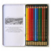 Олівці кольорові акварельні художні, 12 кольорів, подарункова металева упаковка