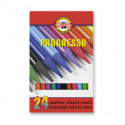 Кольорові бездеревні художні олівці PROGRESSO, 24 кольори. Картонна упаковка з пластиковим піддоном.