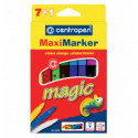 Набір фломастерів 8649 Magic Maxi, слід чорнила змінює колір при промальовуванні поглиначем, 7+1 14 