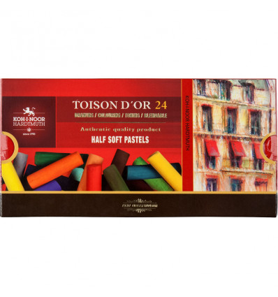 Пастель сухая TOISON D'OR, 1/2, 24 цв.