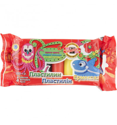Пластилин, полиэт.уп., 100г., 5 цв. ( 01315S0501PSRU )