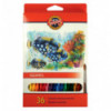 Карандаши цветной акварельный MONDELUZ "Рыбки", 36 цв., картон