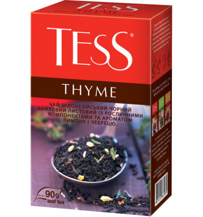 Чай TESS Thyme, черный 90 гр
