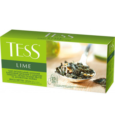 Чай TESS Lime, зелений 1,5гр х 25 пакетиків