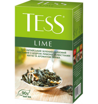 Чай TESS Lime, зеленый 90 гр