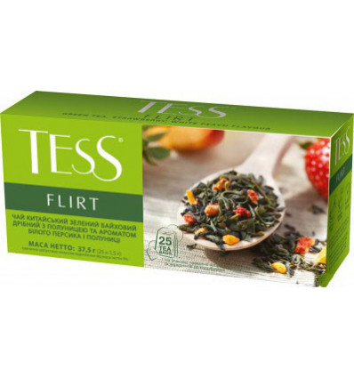 Чай TESS Flirt, зелений 1,5гр х 25 пакетиків