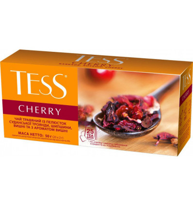 Чай TESS CHERRY, травяной 2гр х 25 пакетиков