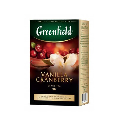 Чай Greenfield Vanilla Cranberry, черный 100гр