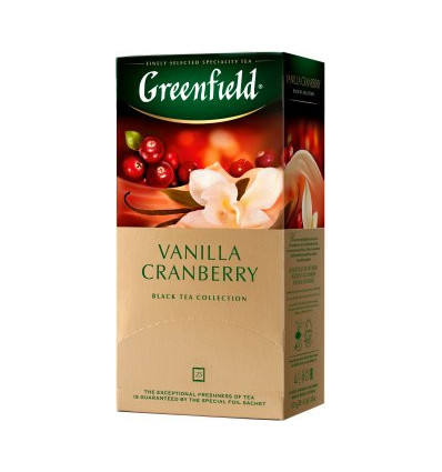 Чай Greenfield Vanilla Cranberry 1,5гр х 25 пакетиків