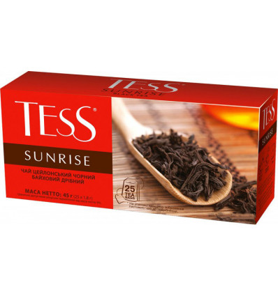 Чай TESS Sunrise, чорний 1,8гр х 25 пакетиків