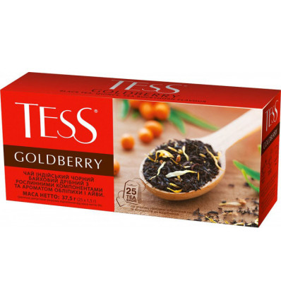 Чай TESS Goldberry, черный 1,5гр х 25 пакетиков