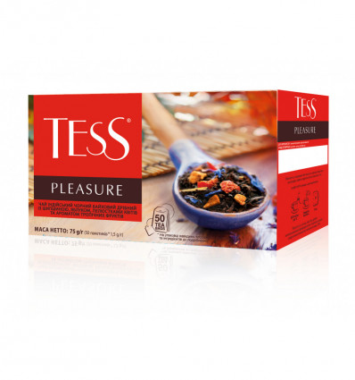 Чай TESS Pleasure, чорний 1,5гр х 50 пакетиків