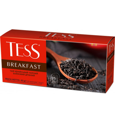 Чай TESS Breakfast, черный 1,8гр х 25 пакетиков